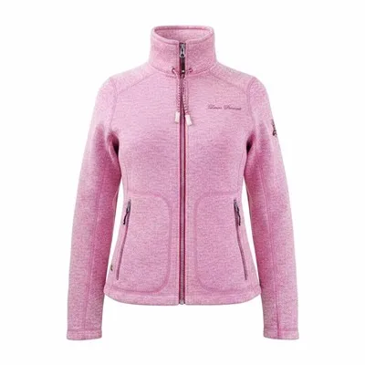 Dame Melange Coarse Needle Fleecejakke