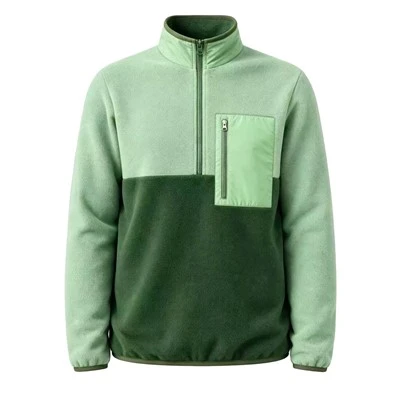Color‑Block 1/4 Zip Recycled Micro Polar Fleece Pullover factory
